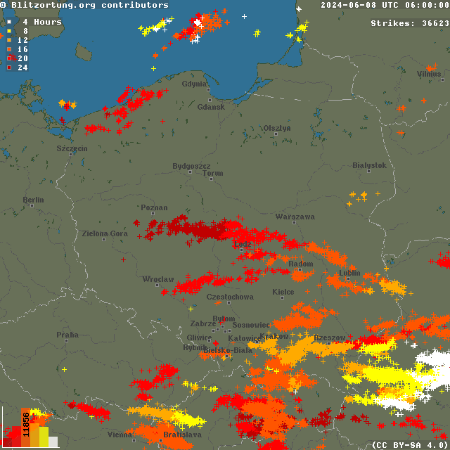 Źródło: blitzortung.org 