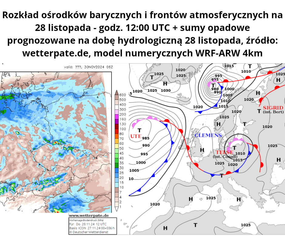 Prognozowany rodzaj i natężenie opadów na 28 listopada - godz. 6_00 UTC i 8_20241127_122320_0000